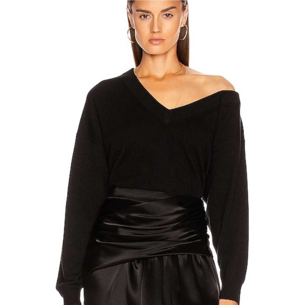 Alexander Wang mesh trimmed oversized sweater